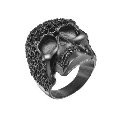 Skull ring black